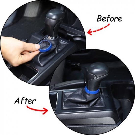 Blue ABS Interior Gear Shift Head Knob Trim Cover Ring for Toyota Tacoma 2016-22