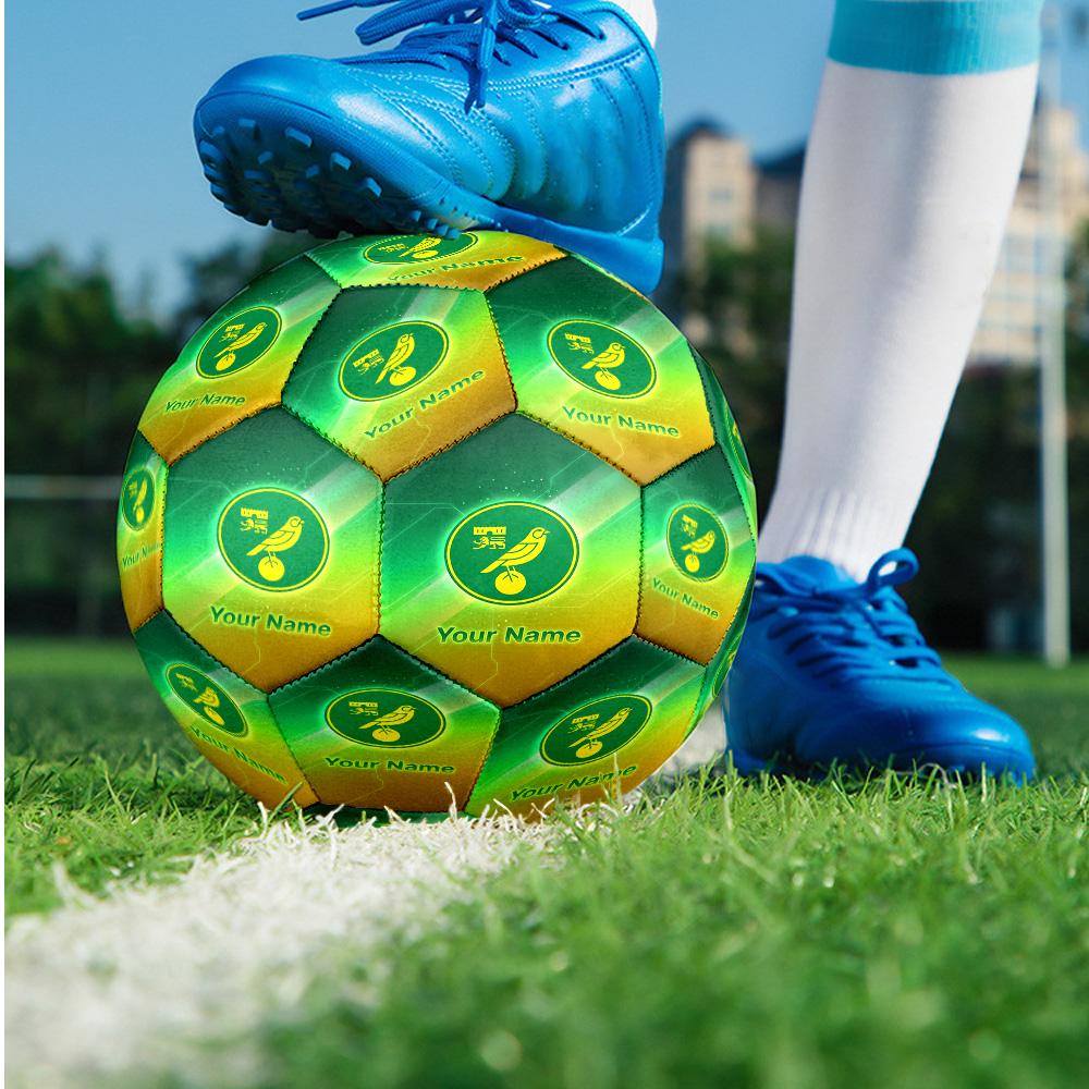 Norwich City Fashion Size 5 Football Wearproof Non‑Slip Soccer Ball For Sports Training Entertainment Use