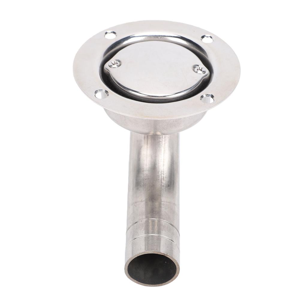 Boat Bend Floor Drain 3 Inch Stainless Steel Round Shape 90 degrees Marine Deck Drain Scupper with Filter 1 Inch