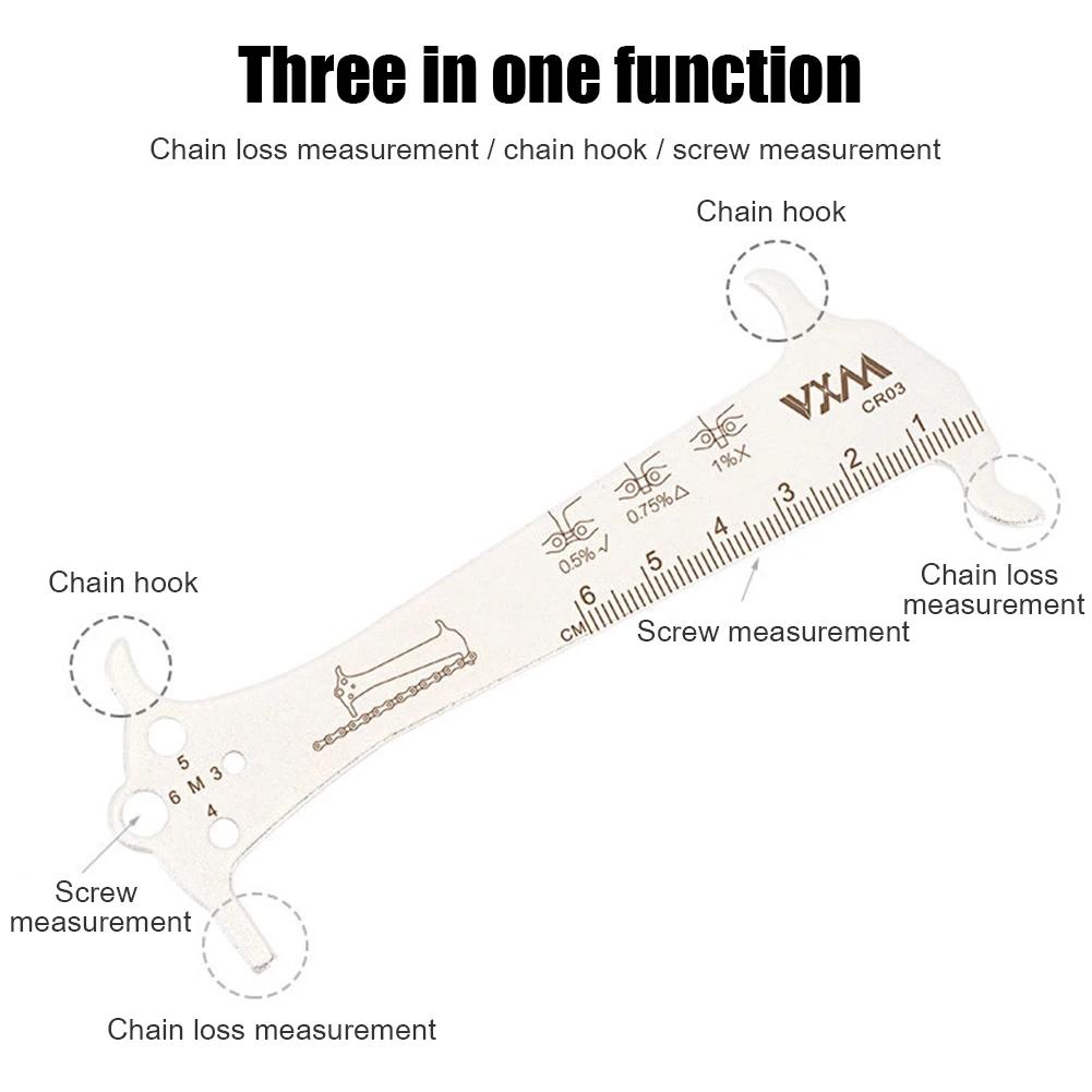 MTB Bike Chain Wear Indicator Ruler Bicycle Chains Gauge Measurement Checker Cycling Repair Tool Caliper Bike Cycling Parts