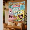 1pc Cartoon Sponge And Bobs SSquarePants Cartoon Tapestry Wall Hanging Decoration Household Home Decor