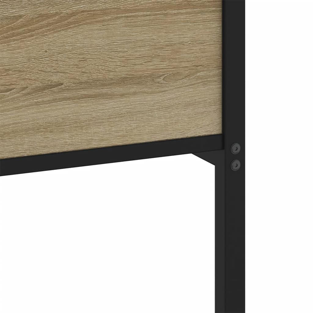Bed Frame without Mattress Sonoma Oak Finish 75 x 190 cm Engineered Wood