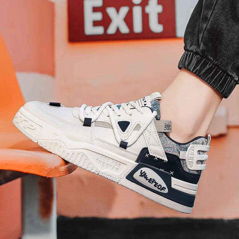 Fashion Men's casual shoes summer breathable thick sole comfort running shoes soft sole anti slip student's sports shoes male sneakers