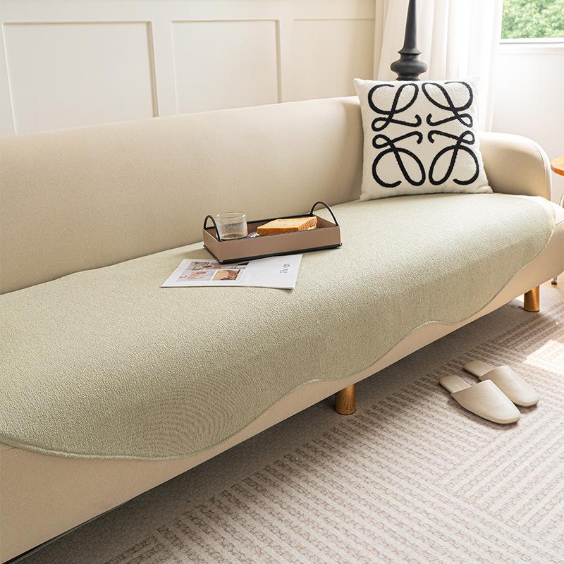 Irregular Special-Shaped Sofa Cushion Chenille Four Seasons Universal Non-Slip Stain-Resistant Cushion Sofa Cover Cloth Light Luxury High Sense