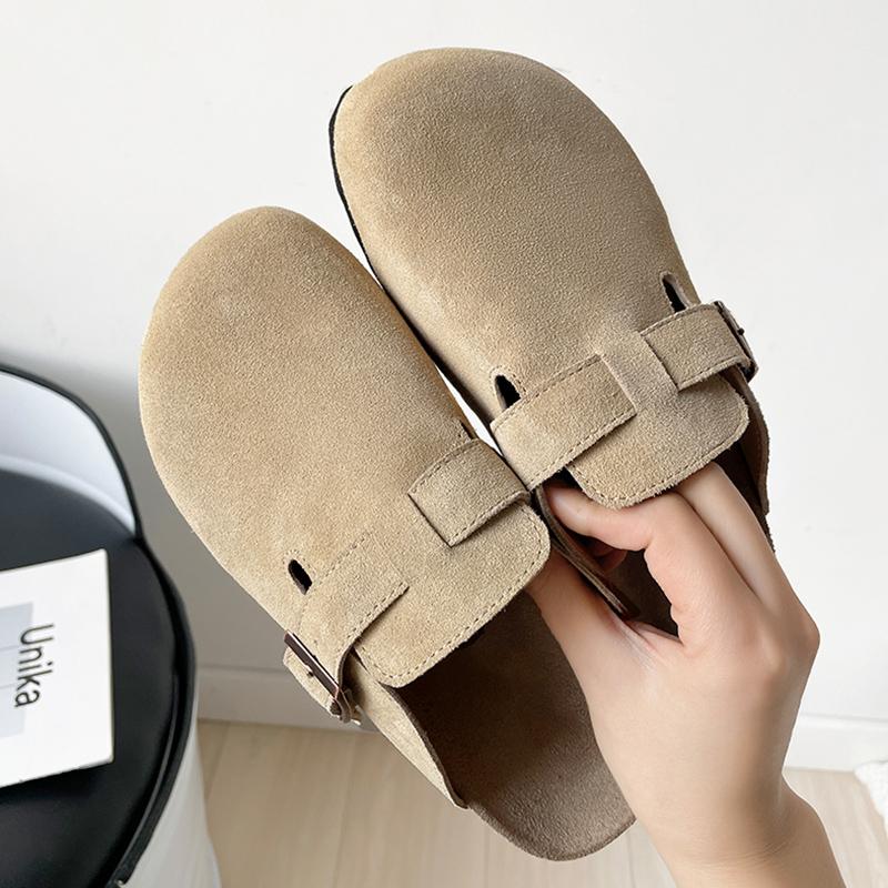 Fashion 2025 Women Suede Clogs Slippers Soft Insole Sandals with Arch Support Shoes Outdoor Beach Suede Clogs Slippers Slides for Men
