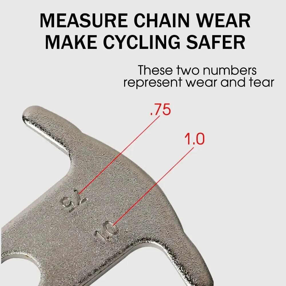 Bicycle Chain Wear Indicator Checker Mountain Road Bike Chains Gauge Measurement Ruler Cycling Replacement Repair Tool