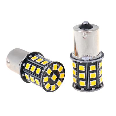2 vnt 1156 Ba15S 2835 33-Smd geltonos LED lemputės automobilio posūkio signalo lempos stabdžių žibintai
