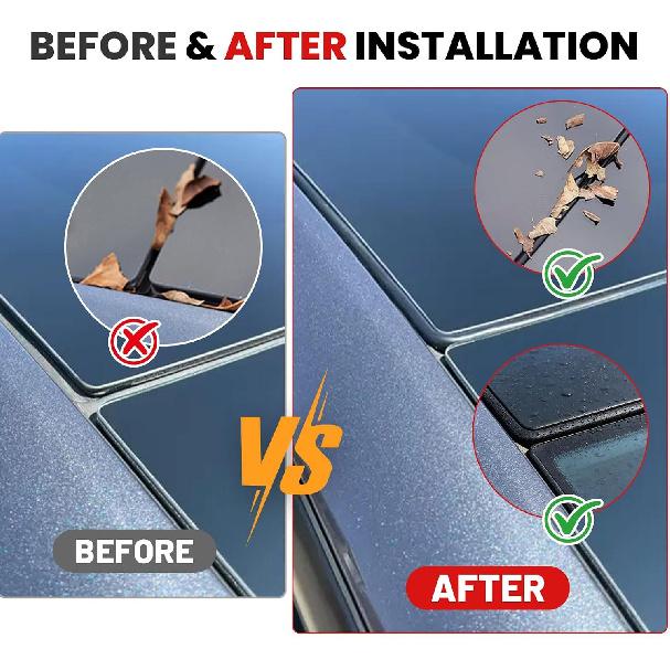 Sunroof Rubber Seal Strip for Tesla Model Y, Wind Noise Reduction Soundproof Sealling Strips Rubber Seal Kit with Installation Tool