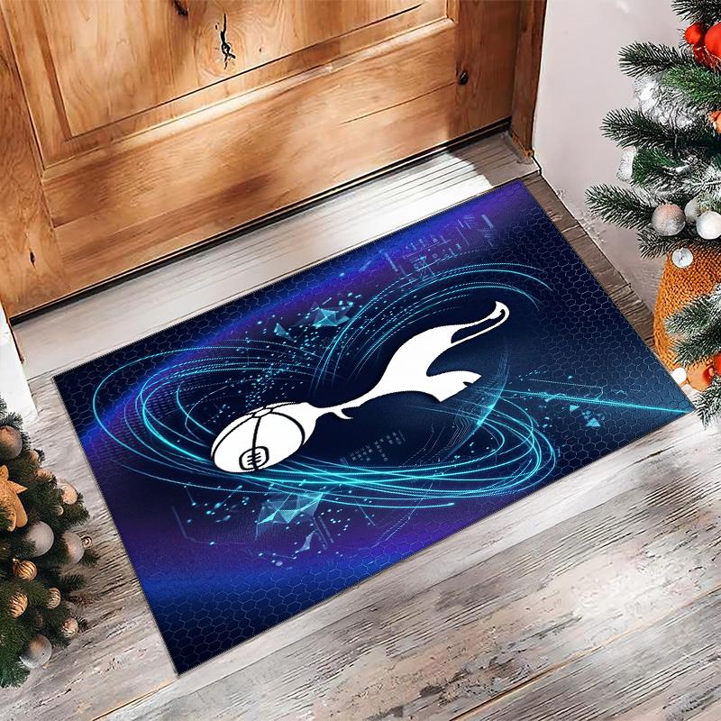 Tappeto in Flanella Stampato Tottenham Hotspur Antiscivolo Morbido Poliestere Tappeto per Pavimento Tappetino Decorativo per Interni per Camera da Letto Soggiorno Divano