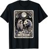 Team Trash Raccoon Opossum Tarot Card Graphic Print Cotton Short Sleeve T-Shirt Casual Trip