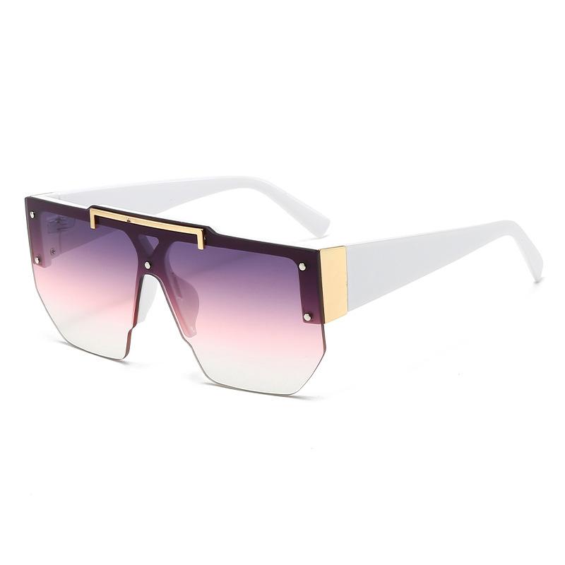 Fashion New One-piece Sun Glasses Rimless Frameless Men Women Cycling Sun protection square Sunglasses 2025