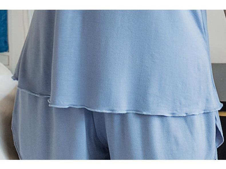 Plus Size Women's Summer Pajama Set - Comfortable Vest & Loose Shorts