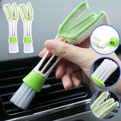 1pcs New Car Pp Bristles Gap Cleaning Brush Car Air Conditioner Dusty Collector Duster Computer Cleaner Cleaning Brush Tools