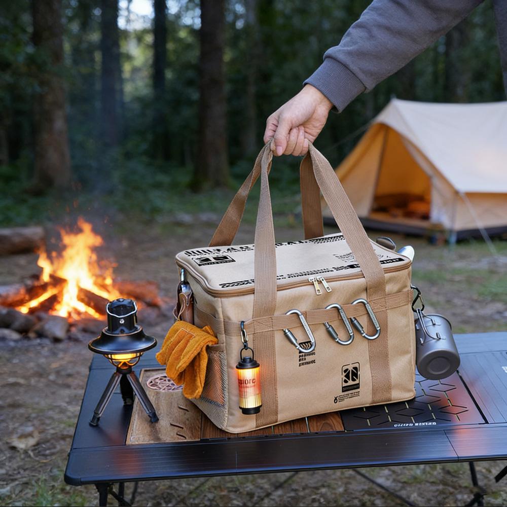 Super Large Capacity Outdoor Foldable Storage Bag Waterproof Camping Tactical Bag for Picnic Kitchenware Tools