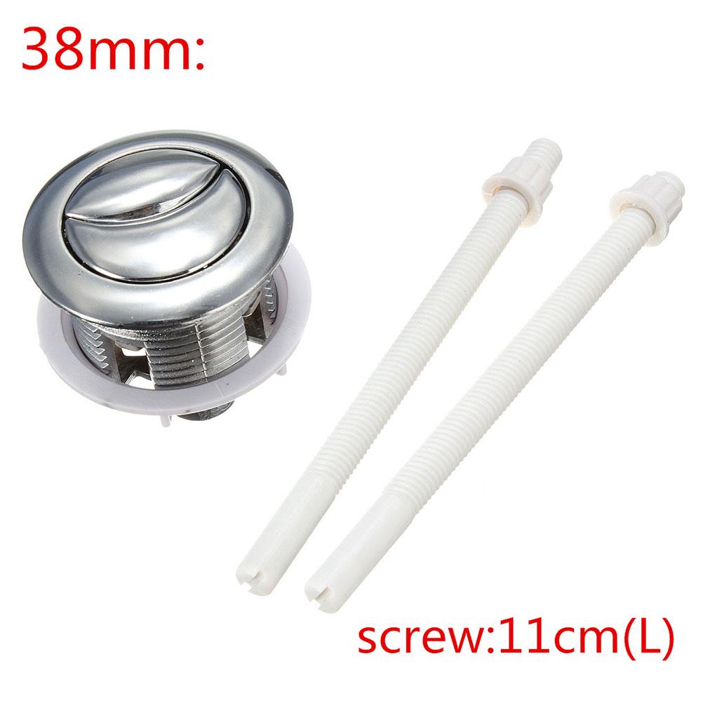 Plastic Dual Flush Toilet Water Tank Push Button With 2 Rod For 38 48 58Mm Hole