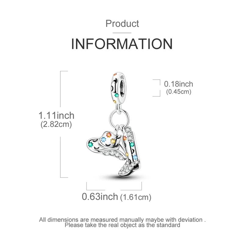 Charm Bead Charms Plata Western Cowboy Boots With Hat Pendants Compatible With Authentic Bracelets Charm Bead Charms Ideal For Women Jewellery Do It Y