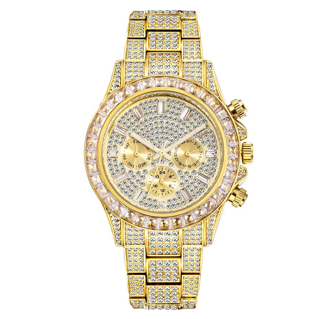 Fashionable Gypsophila Full Diamond British Men's Watch