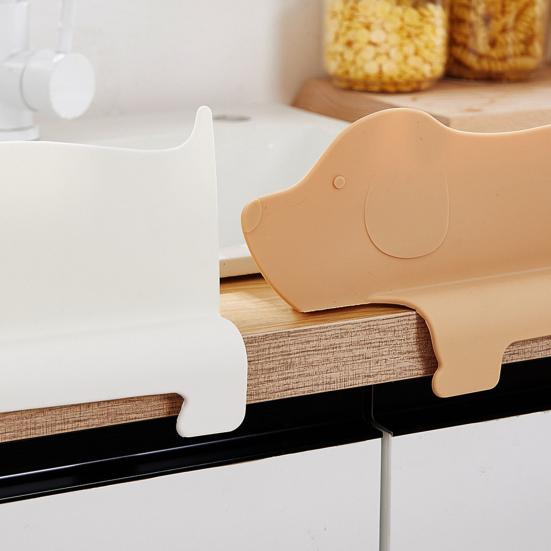 Yousheng 1/2Pcs Cartoon Dog Silicone Sink Splash Guard with Suction Cups Vegetable Washing Water Splash Protector Kitchen Countertop Puppy Anti-Splash