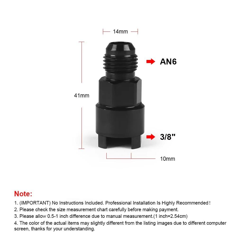 Quick Disconnect Quick Disconnect Adapter AN-6 Male Push Fuel Adapter Automotive Use