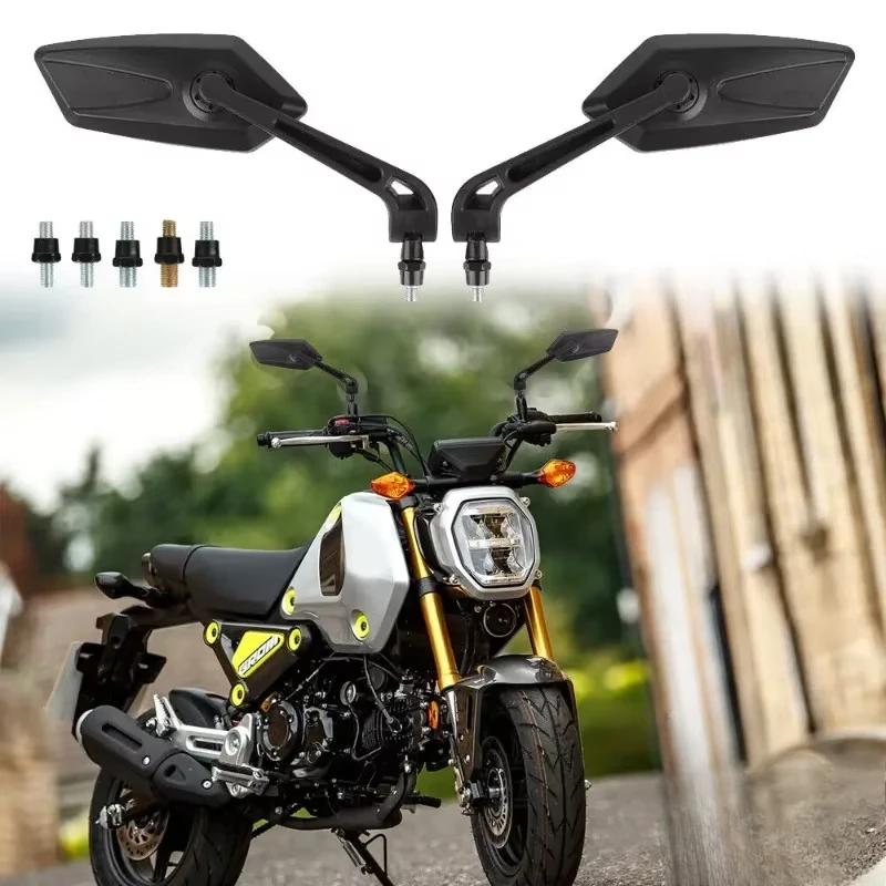 Motorcycle Handlebar Mirror Rearview Motorbike Bars End Mirror Cafe Racer Scooter Moto Mirrors 8/10mm for Yamaha Suzuki Kawasaki