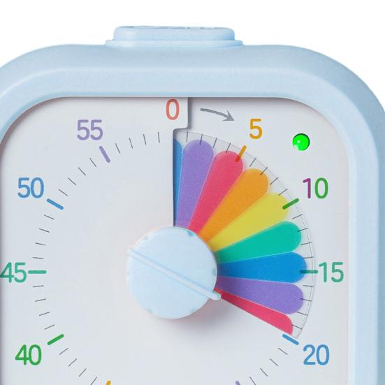Visual Timer for Kids 60 Minute Rainbow Countdown with Silent Pause Function
