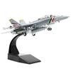 NUOTIE 1/100 Scale F/A-18F Super Hornet VFA-2 Diecast Metal Aircraft Model, F18F VFA-2 Fighter Model Kit, Military Aircraft Model with Bracket, for Co