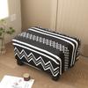 17 Styles Stretch Footstool Cover Ottoman Slipcover Pouffe Dustproof Rectangle Slipcover Print Fabric Furniture Protective Cover