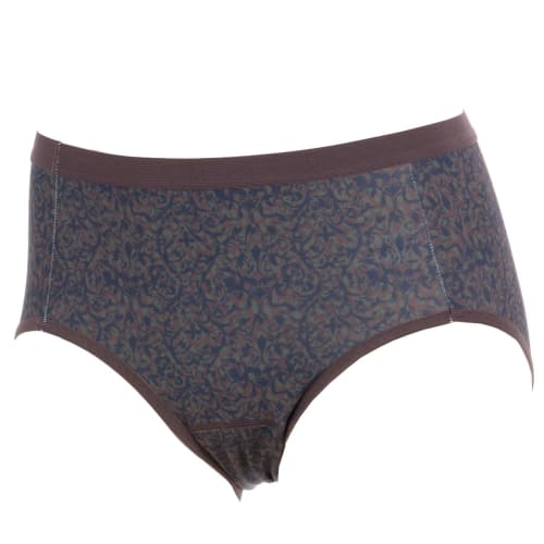 Atsugi Shefree Women's Damask Sanitary Panties (87430AS) for Heavy Flow, Dark Brown