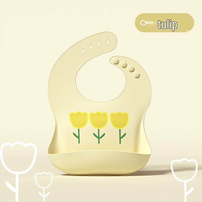 Waterproof Silicone Baby Feeding Bib - Oil-Proof for Infants and Toddlers