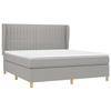 3128693 vidaXL Divan-lit Tapissier Avec Matelas Gris Clair 160x200cm Tissu