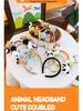 Cute Cartoon Plush Animal Ears Headband - Funny Face-Washing Hair Accessory