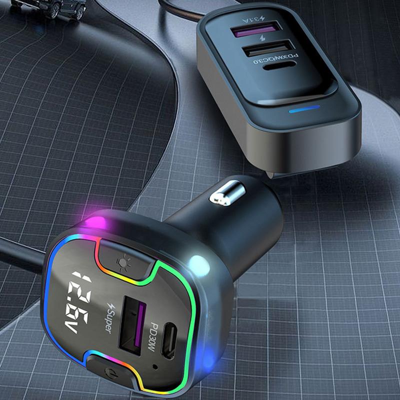 USB Car Charger Fast Charge Digital Display USB Mobile Phone Charger For Auto Built-in Intelligent Chip USB Car Phone Charger