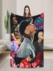 Super Warm Flannel Throw Blanket for Couch Chair Bed  Ideal for Students Picnics Christmas Gift  Soft Sofa Cover with Fun Design