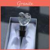 Crystal Heart Wine Stopper With Geometric Design For Wedding Celebration Gift