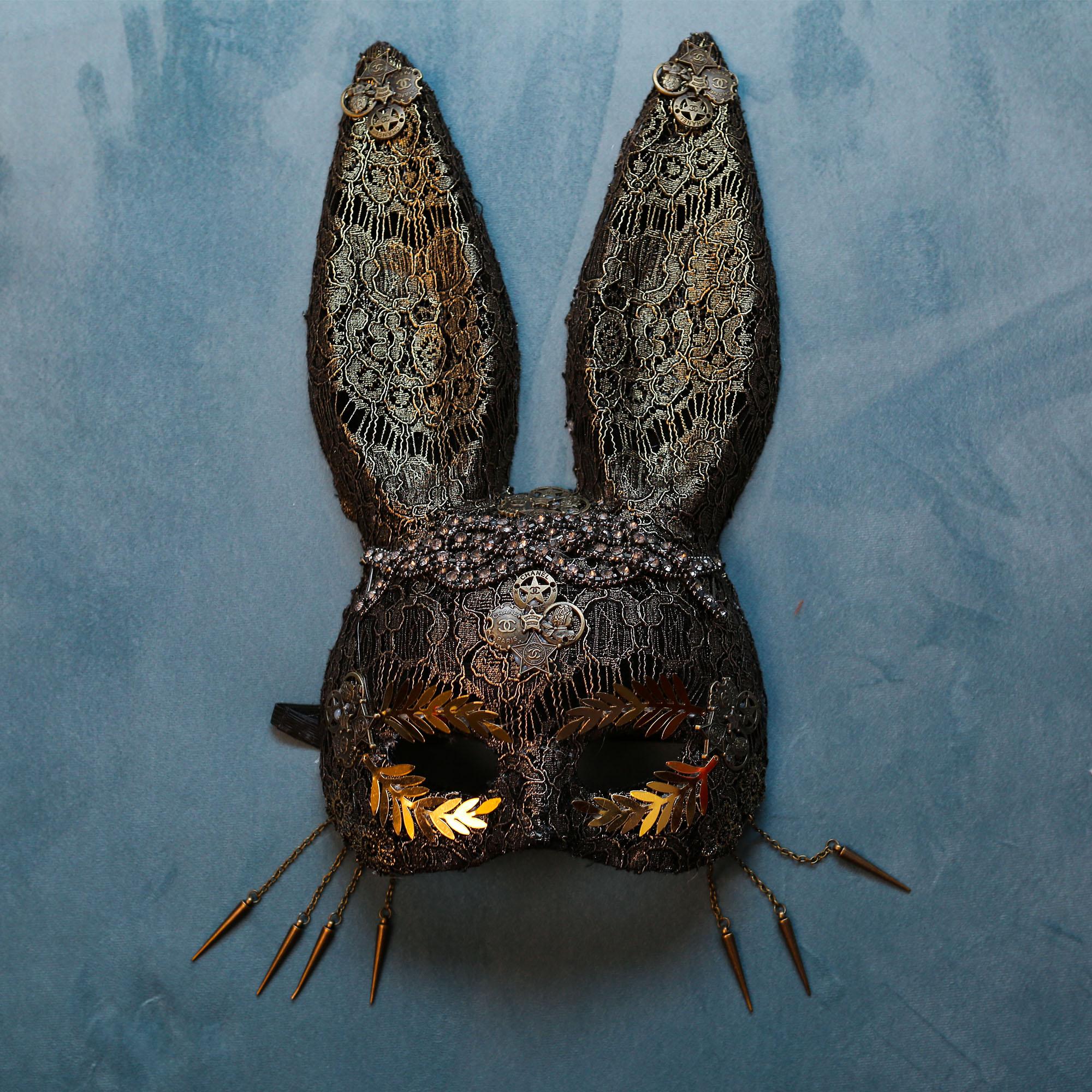 Дизайнерская маска кролика для женщин и мужчин, косплей, бал, карнавальная маска, маскарадная вечеринка, карнавальная маска, маска с ушками кролика, аниме-аксессуары