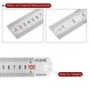 Uxcell Stainless Steel Length X Thickness X Straight Measuring Tool for and Silver Tone 3-Piece Ruler, 100cm/40" 1/16" 1-3/8" Width, Woodworking,