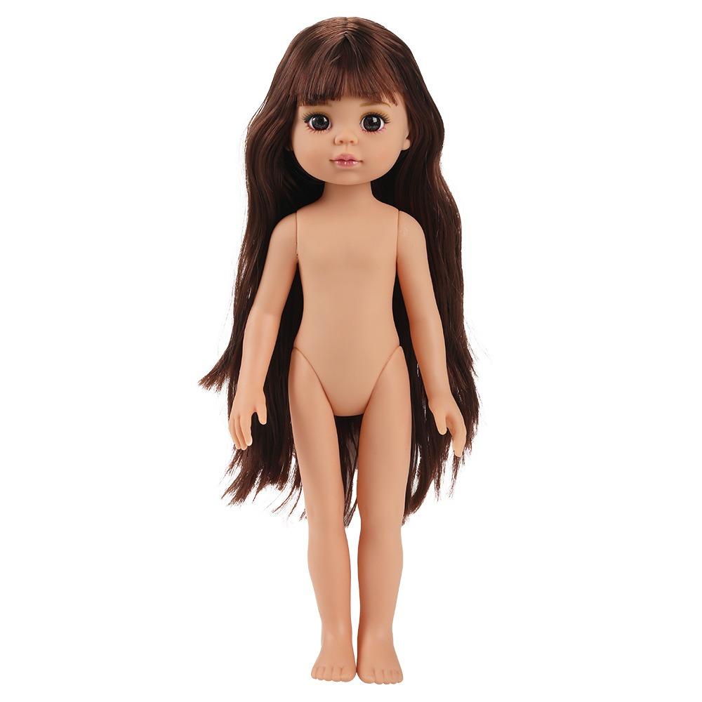 30cm Height Nude Reborn Doll Toy Blonde Hair Humanoid Doll Fashion BJD Girl Doll  DIY Toys