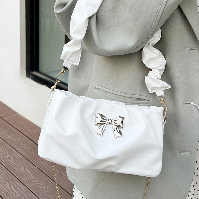 Popular Niche Bags for Women New Trendy Fashion Crossbody Bags for Women Ins One-shoulder Pleated Chain Bags for Women