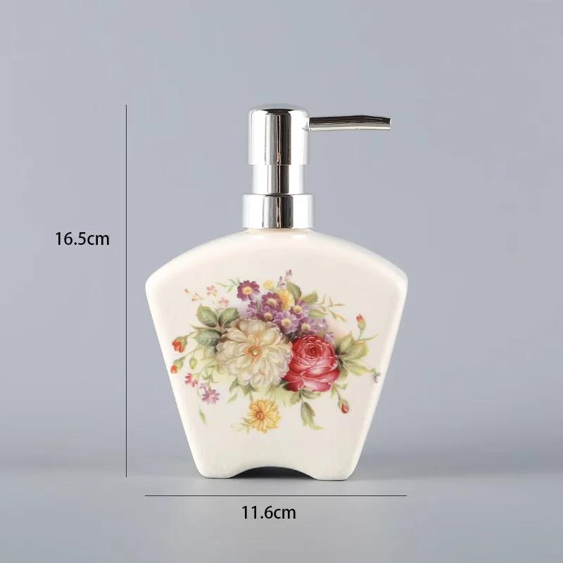 

450ml ceramic hand sanitizer bottle French premium ice cracked shampoo bottle shower gel dispenser bottle bathroom accessories
