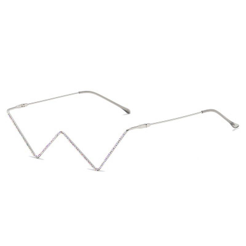 1 Pcs Diamond Steampunk Sunglasses Frames Triangle Eyeglasses Frames For Women Vintage Sunglasses Frames For Men Eyewear Decoration