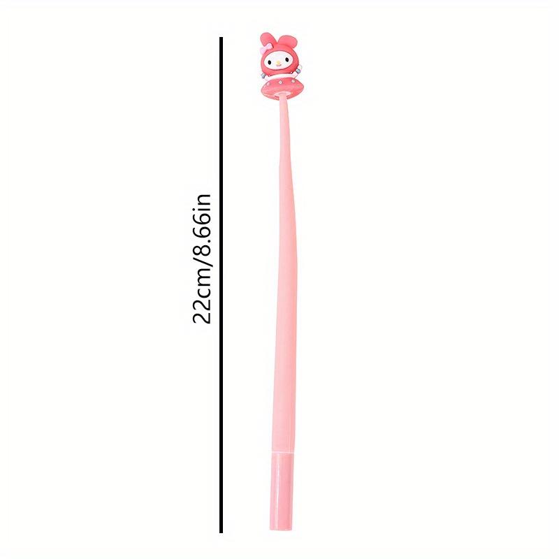 48 Stück Pompom Purin Sanrio Familie Shake Musik Neutraler Stift Hohe Präzision Weichkleber Styling Geschenkstift Schwarzer Unterschriftsstift 0,5 mm Schwarz my melody, Kuromi,