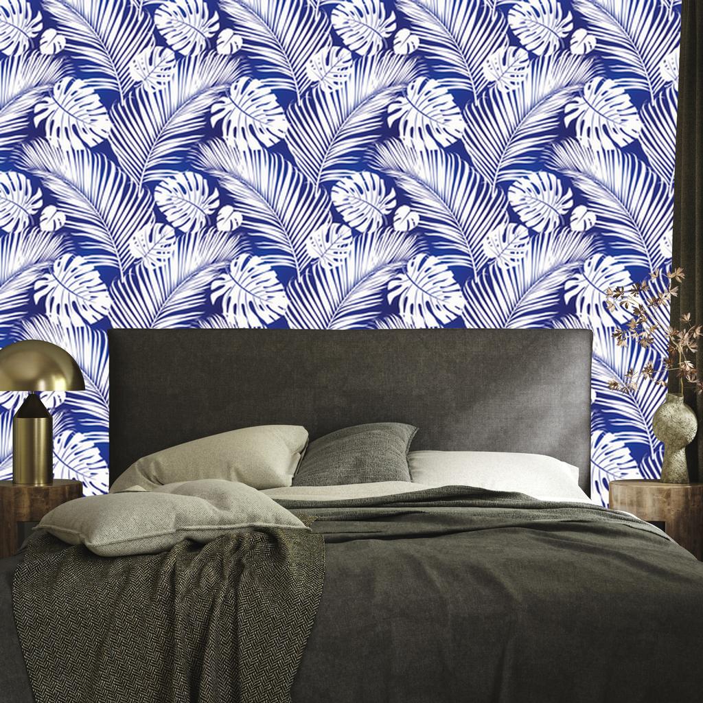 Monstera and palm leaves wallpaper for living room and bedroom 50x1000