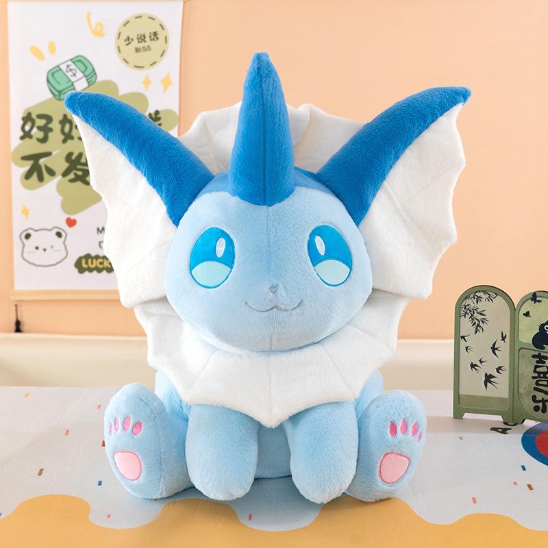 60cm Kawaii Eevee Plush Toy Big Size Stuffed Doll Sitting Pokemon Cute Pet Plushie for Kids Birthday Gift Perfect for Children