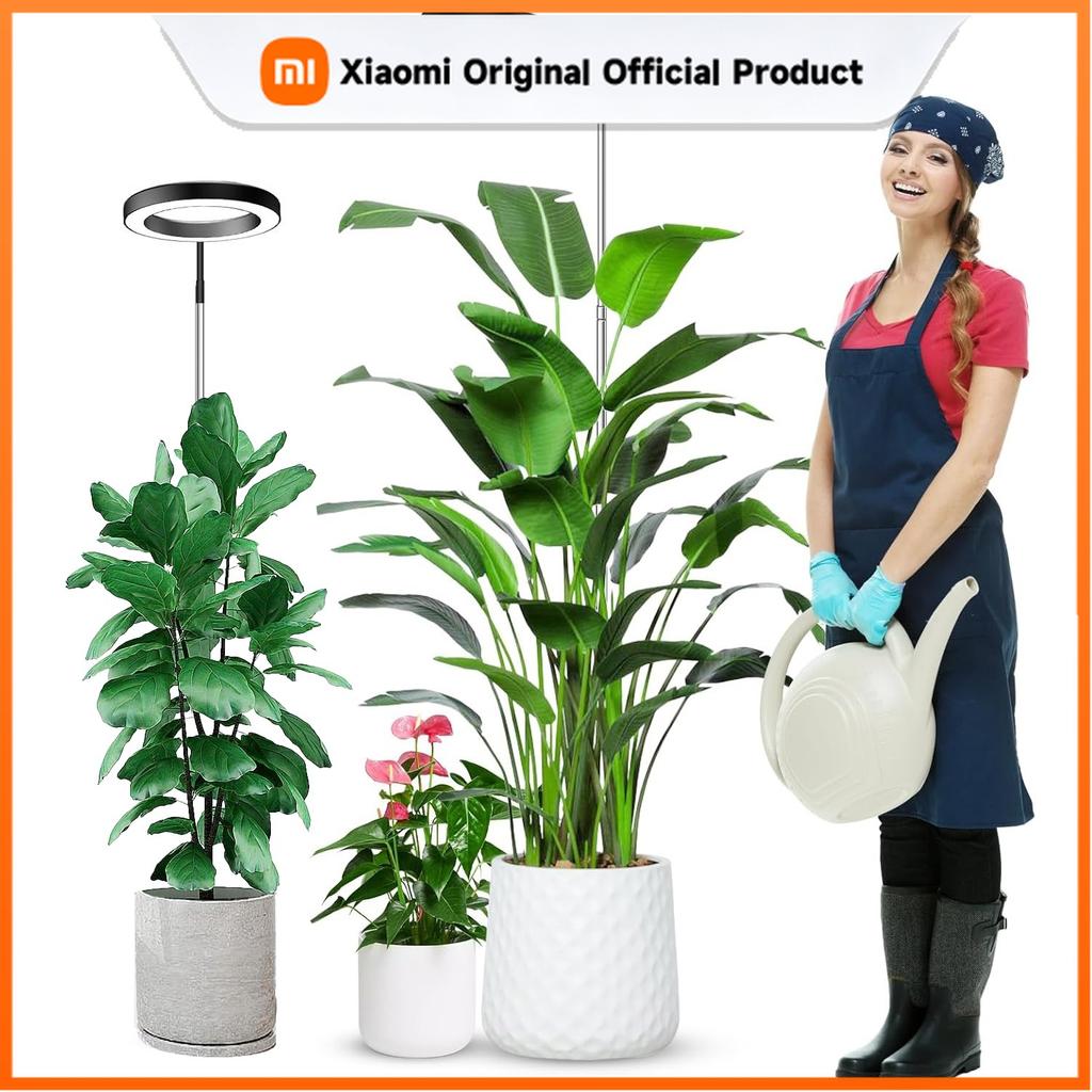 Xiaomi Museluce Grow Lights for Indoor Plants, 72 LEDs Full Spectrum Grow Lamp,Auto 3/9/12H Timer, 34-160cm Height Adjustable