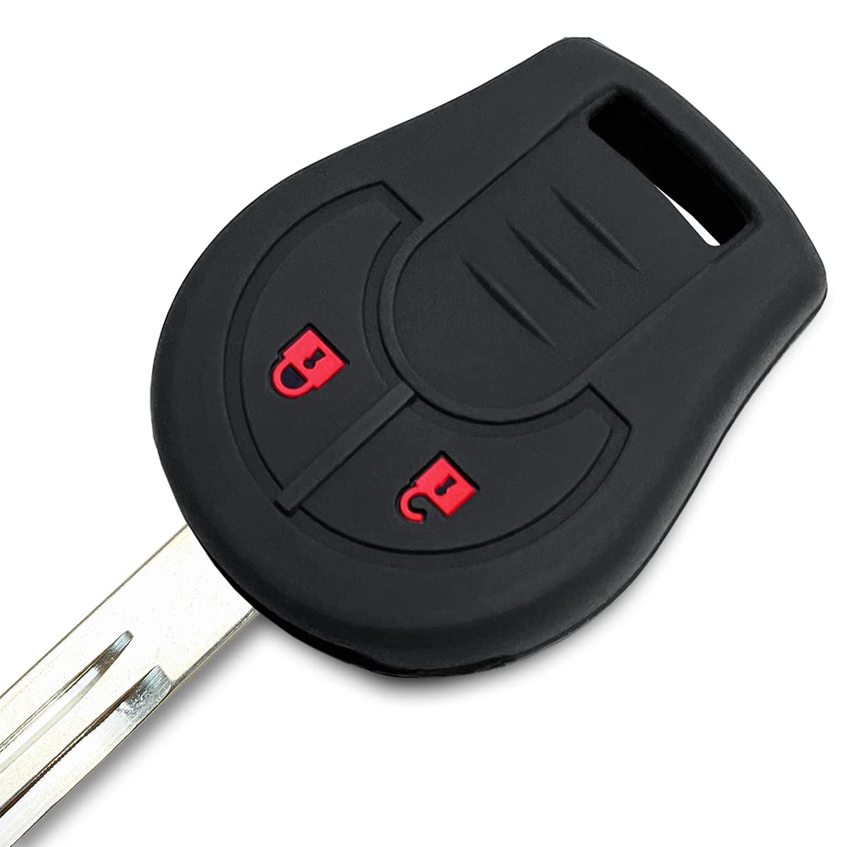 

IKT Silicone Cover for Keyless Skis, 2 Buttons, Black Red, Notebook, Serena, Cube, March,