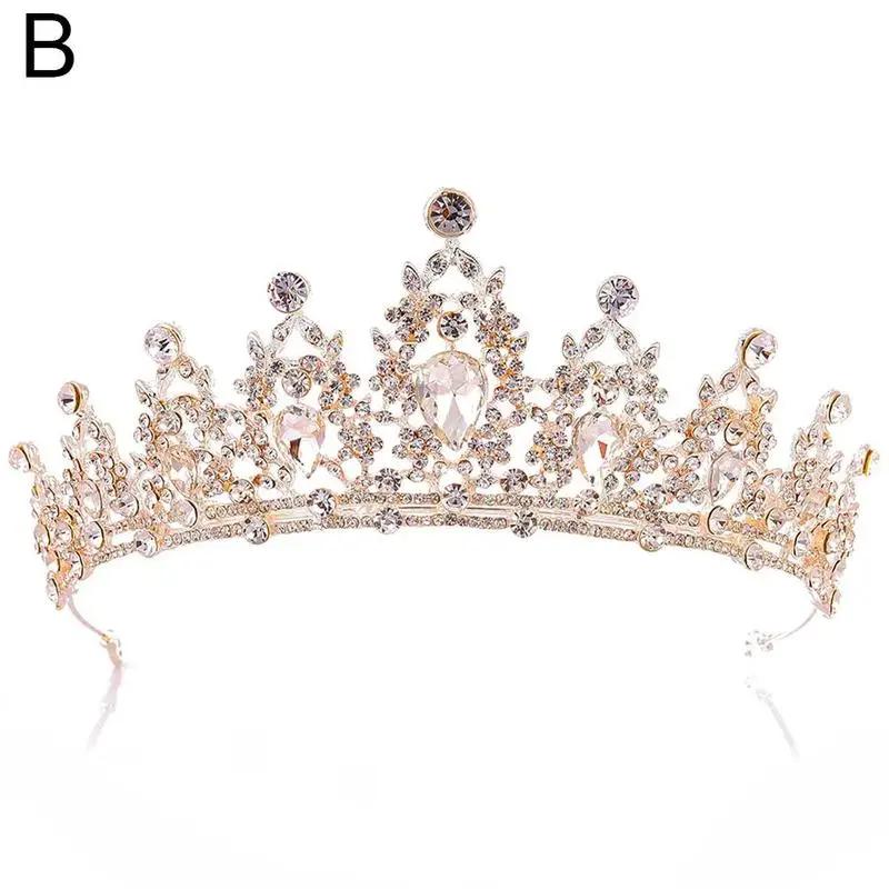 

Блискучі стрази Розкішні весільні корони пов язки для волосся Жіночі наречені Діадеми та головні убори Стильні універсальні прикраси China