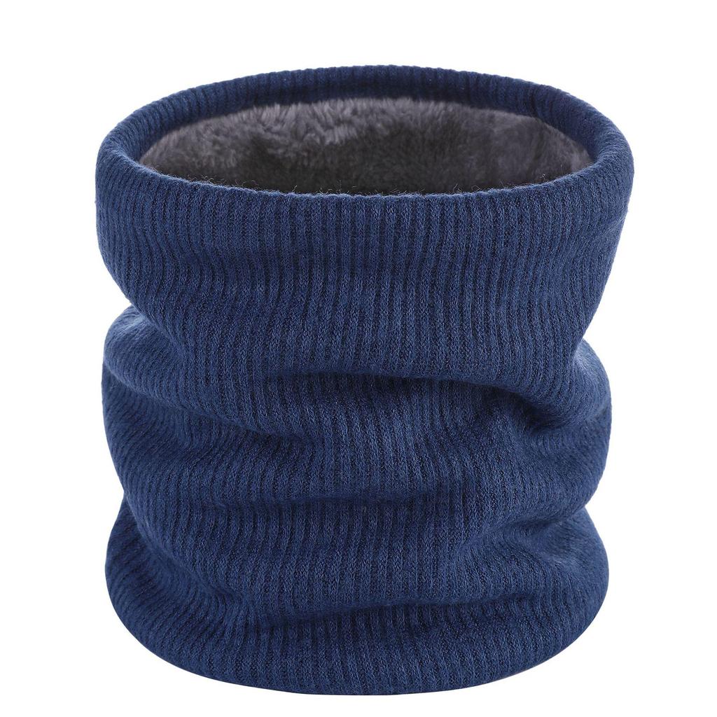 Winter-Halswärmer im koreanischen Stil, doppellagig, mit Fleece gefüttert, für Herren