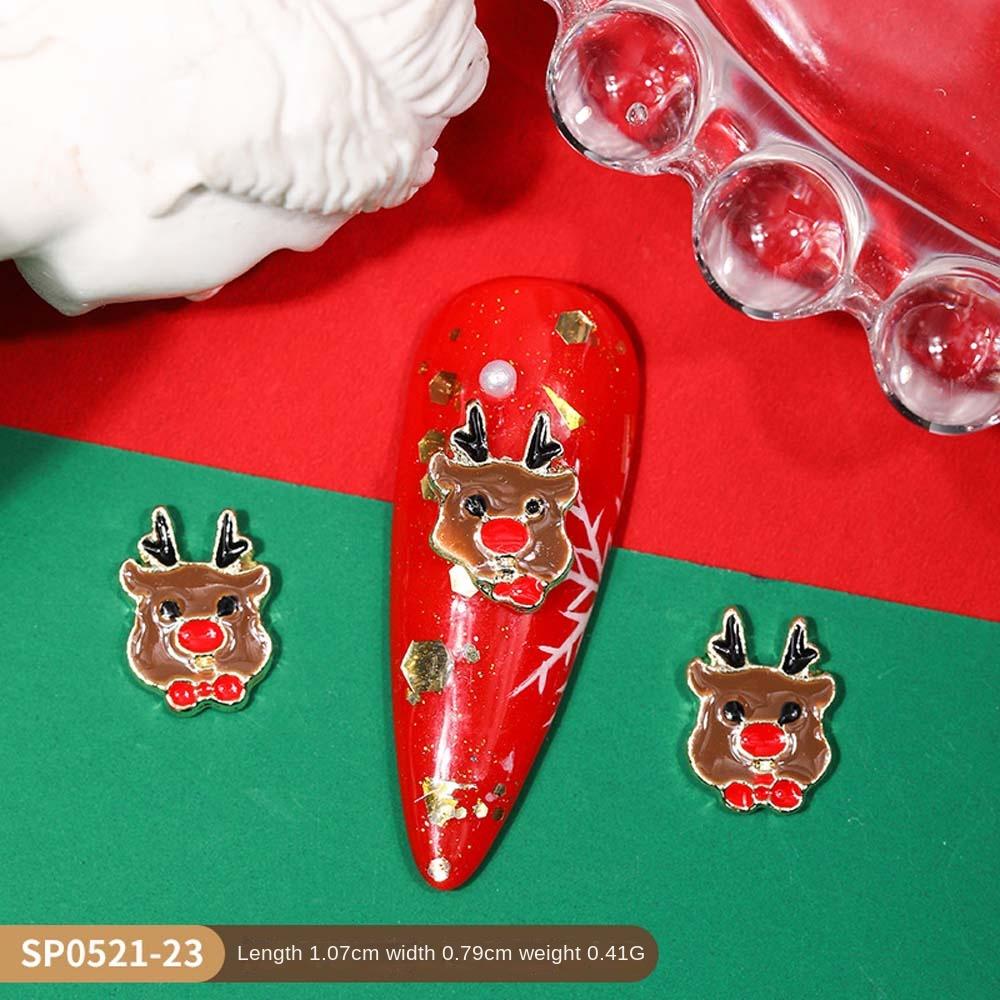 10Pcs/set Christmas Tree Christmas Nail Decorations Christmas Nail Accessories  Manicurist