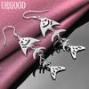 925 Sterling Silver Fish Pendant Earrings Wedding Jewelry