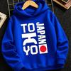 Kids Japan Tokyo Hoodie Letter Graphic Print Pullover Sweatshirt Boys Girls Japanese Style Streetwear Casual Hooded Top Autumn